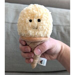 Jellycat Amuseables Irresistible Ice Cream Vanilla Plush Toy Retired 7''